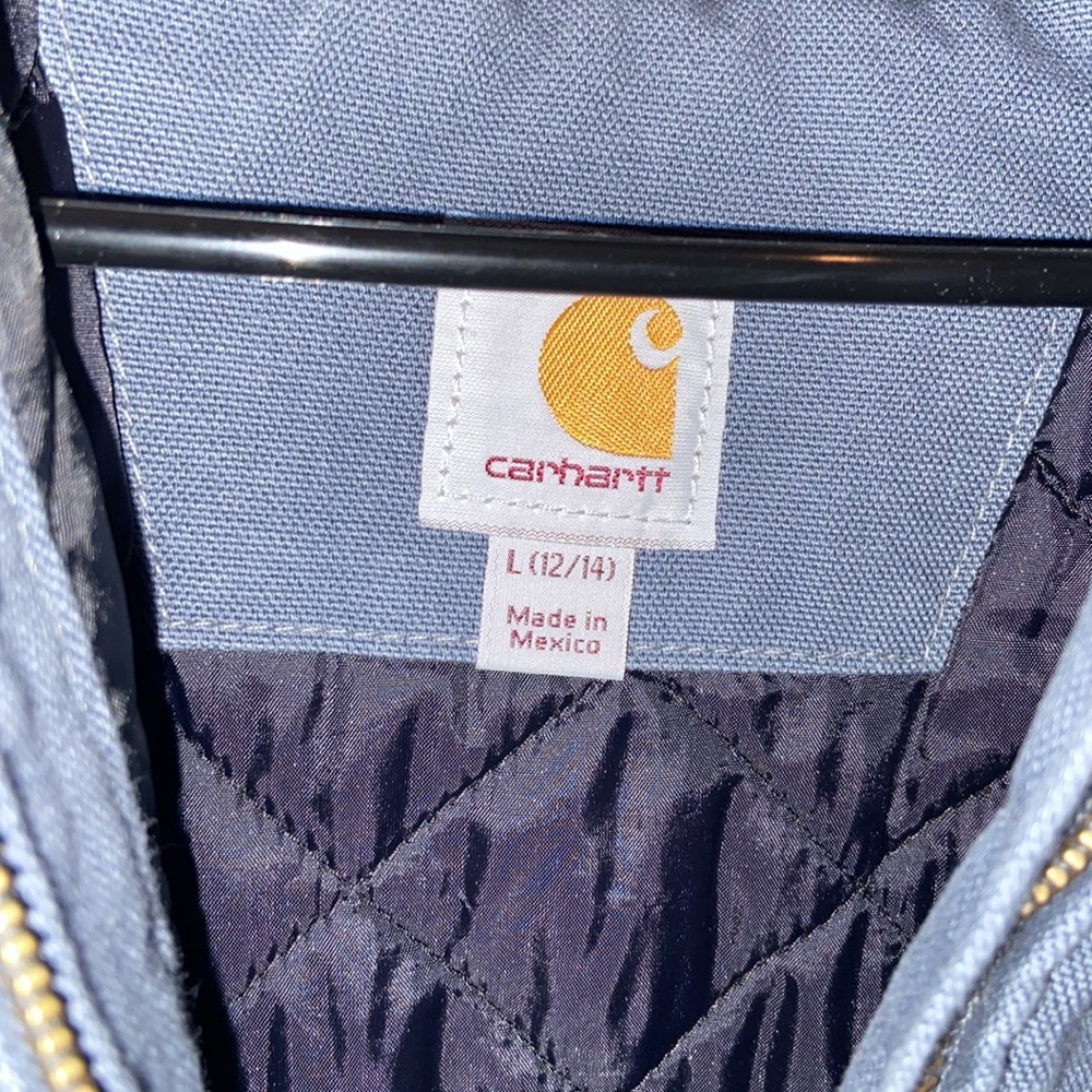 *RARE* Carhartt Women’s Loose Fit Washed Duck Insulated Active Jacket -MAGNESIUM - Picture 3 of 4